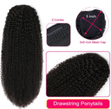 Afro Kinky Curly Human Hair Ponytail