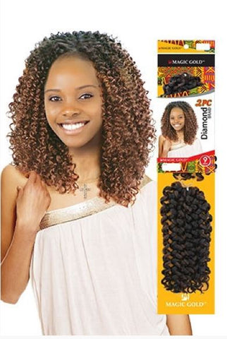 Magic Gold 2pc Diamond Braid - 9"