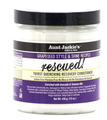 Aunt Jackie's Grapeseed Rescued! Thirst Quenching Recovery Conditioner 15oz