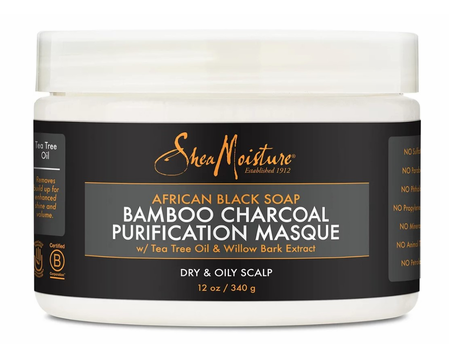 Shea Moisture African Black Soap Bamboo Charcoal Purification Masque 12 oz