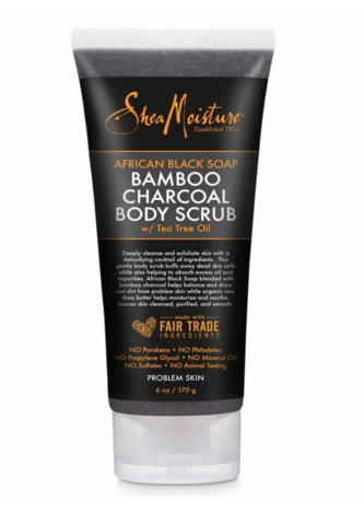 Shea Moisture African Black Soap Charcoal Body Scrub 6 oz