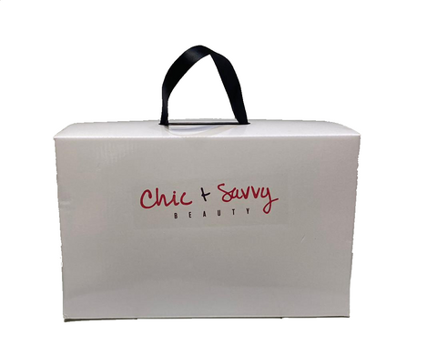 Chic + Savvy Branded Gift Box w/ Satin Handle