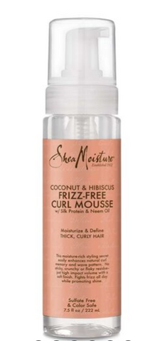 Shea Moisture Coconut & Hibiscus Frizz-free Curl Mousse 7.5 Oz