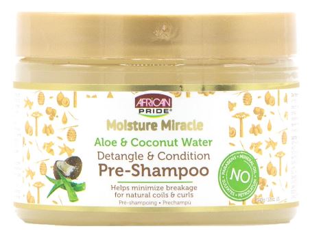 African Pride Moist Miracle Tangle and Condition Pre-Shampoo 12 oz