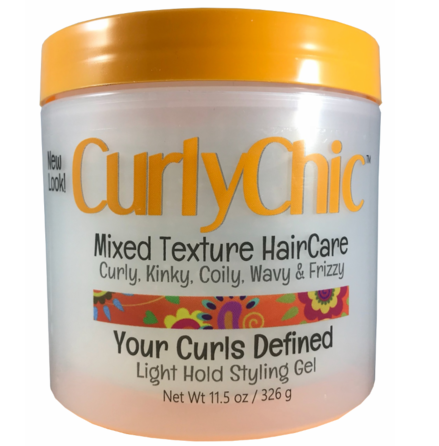 Curly Chic Mixed Texture Curls Defined Light Hold Styling Gel 11.5 Oz