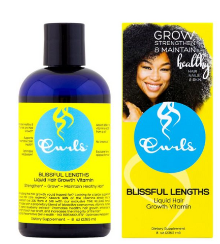 Curls Blissful Lengths Liquid Hair Growth Vitamin 8 Oz
