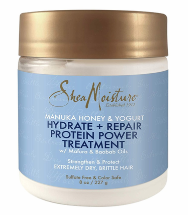 Shea Moisture Manuka Honey & Yogurt Hydrate + Repair Protein Power Treatment 8 oz