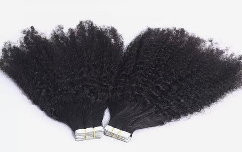 Kinky Straight Tape In Hair Extensions