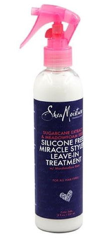 Shea Moisture Sugarcane Extract Meadow Foam Seed Silicone Free Miracle Leave-In 8oz
